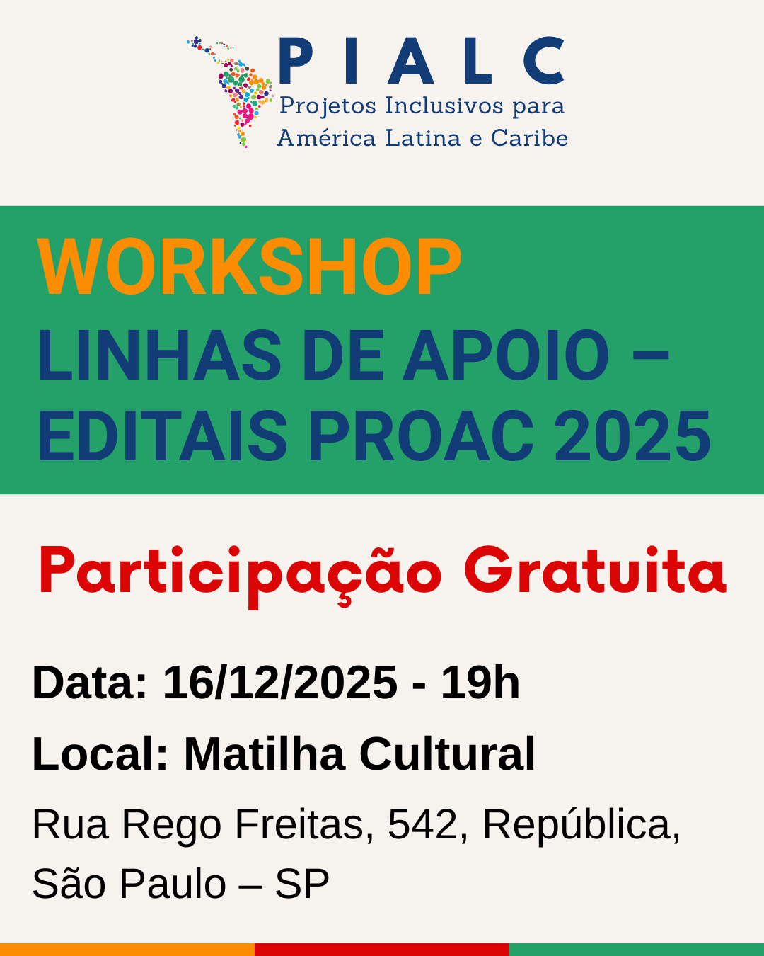 WorkShop – “Linhas de Apoio – Editais PROAC 2025“